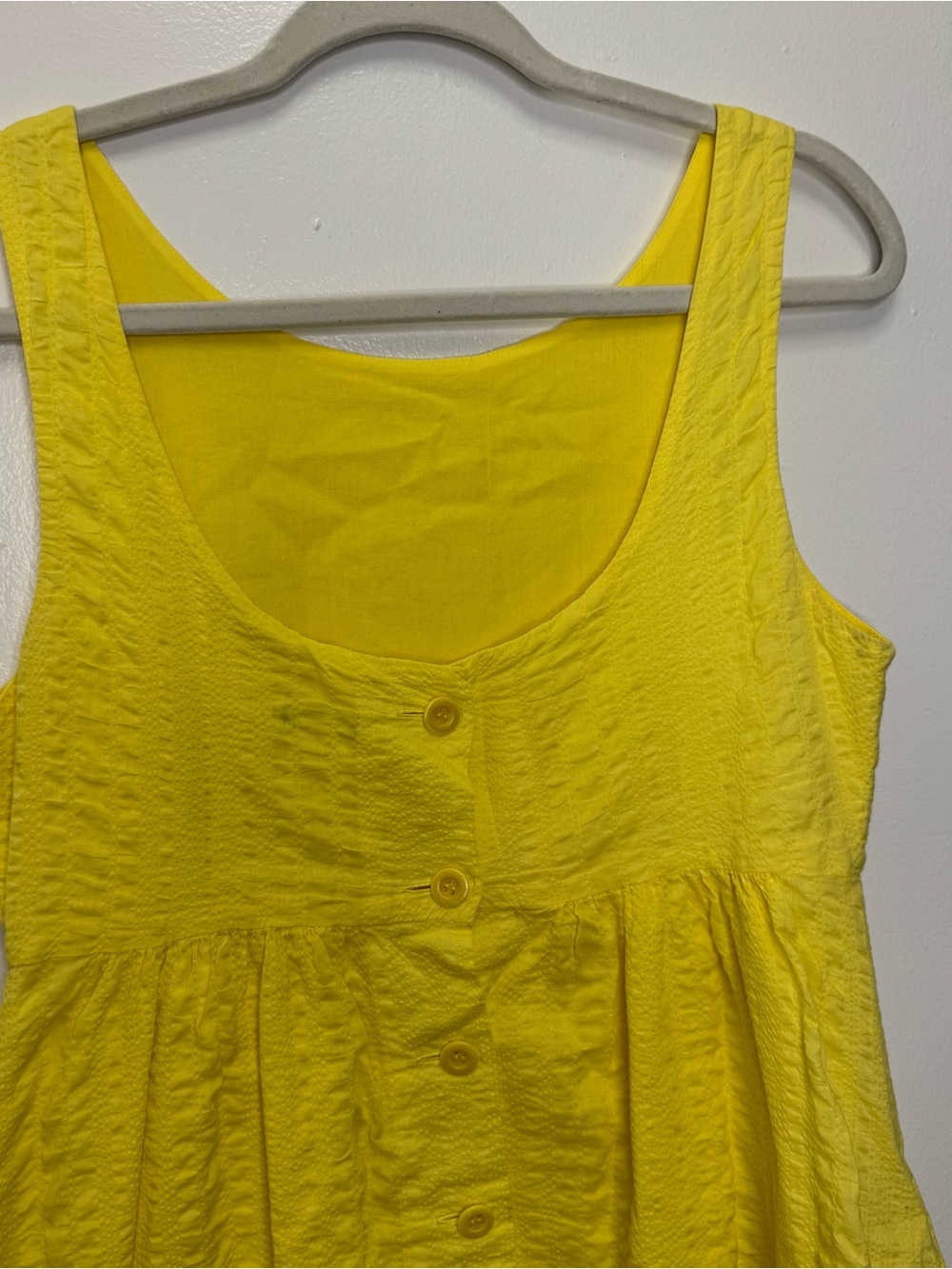J Crew Sleeveless Yellow Cotton Sleeveless Fit and Flare Dress Size 6 - Picture 6 of 10